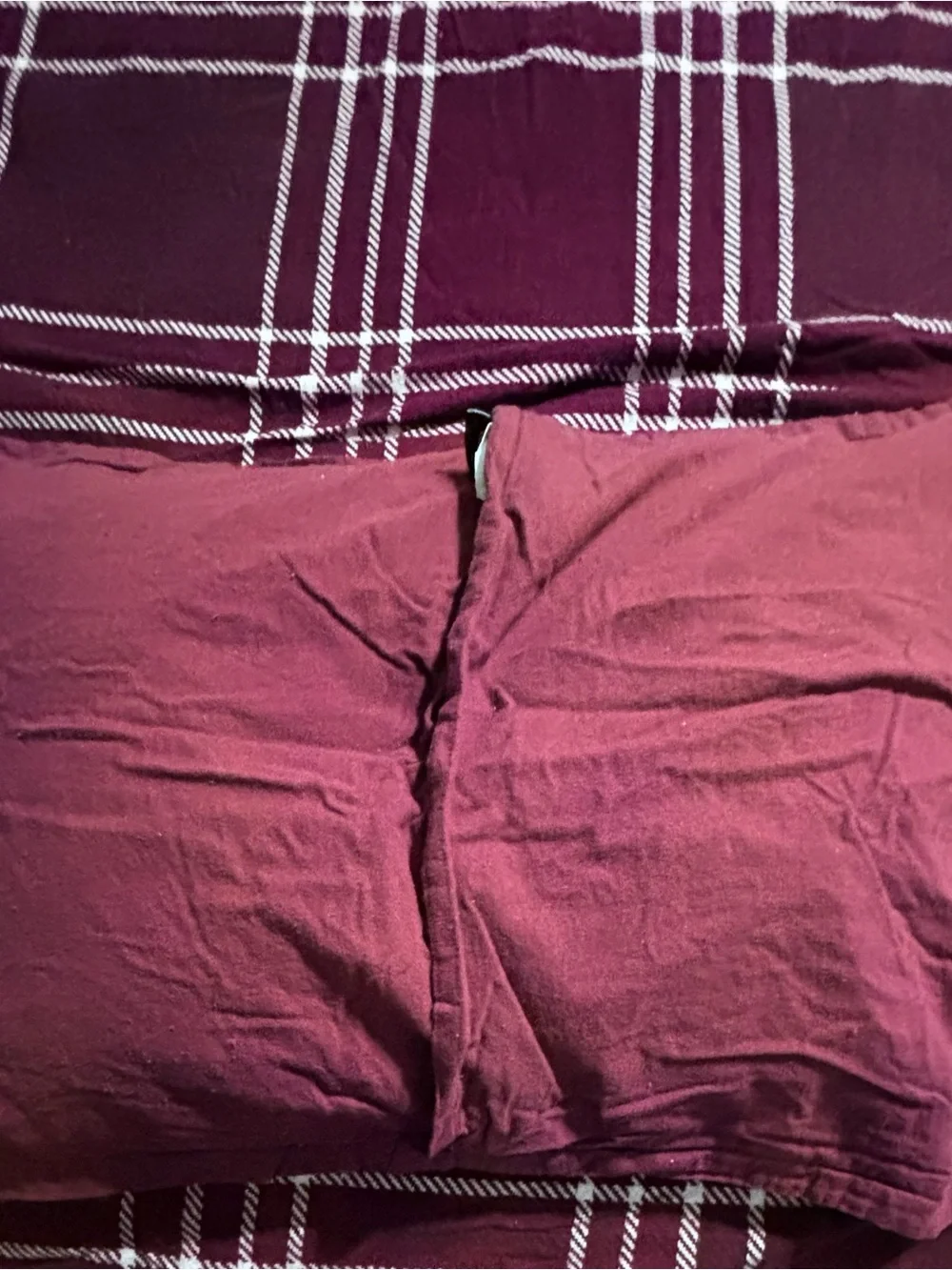 Full/Queen Gap Home Burgundy Duvet Cover Set